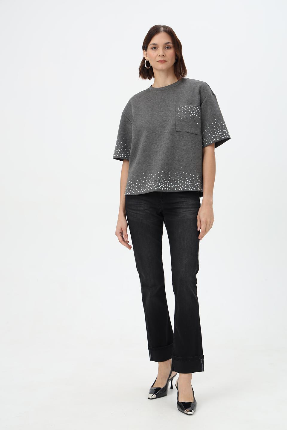 Пуловер Rich and Royal с жемчугом