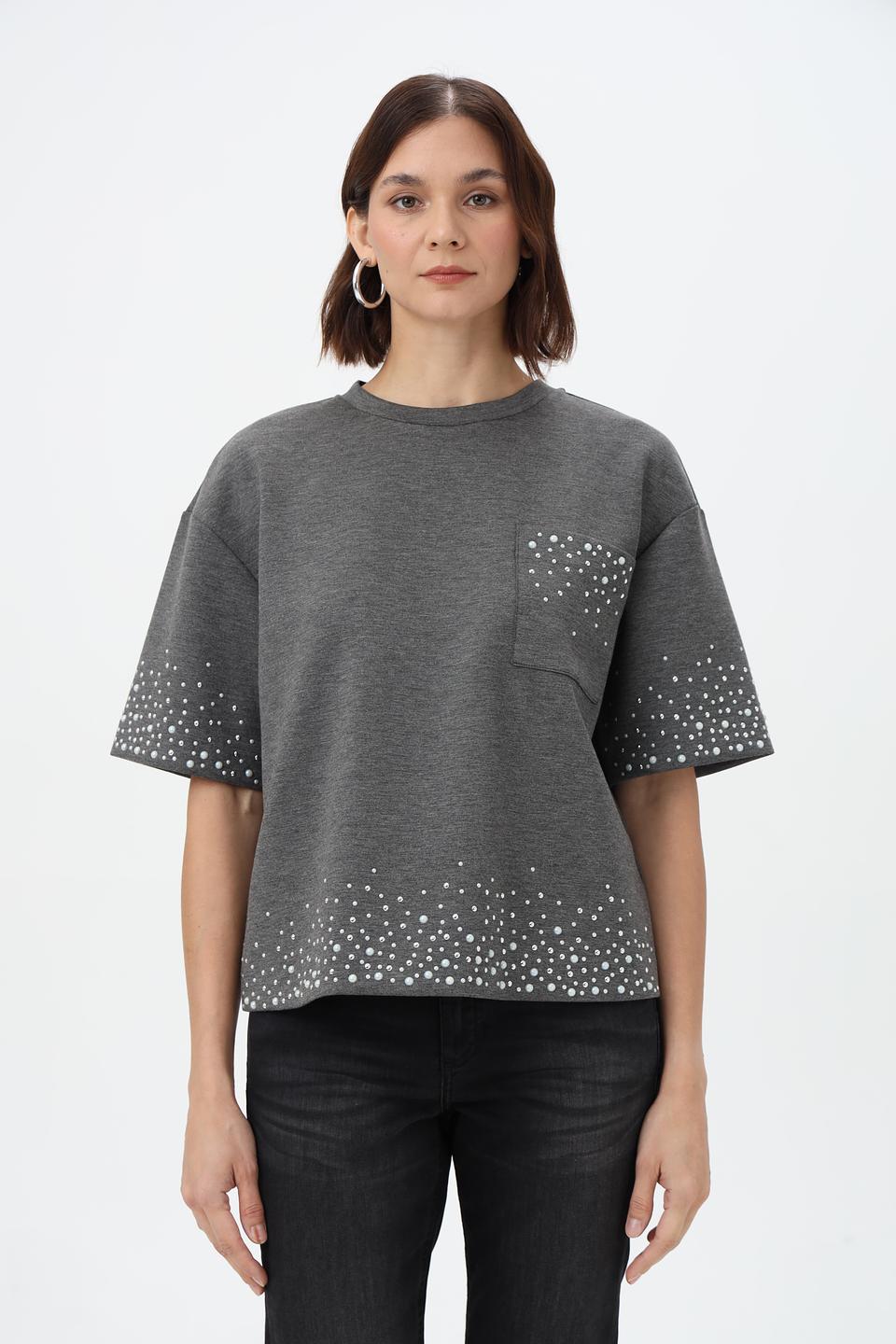 Пуловер Rich and Royal с жемчугом