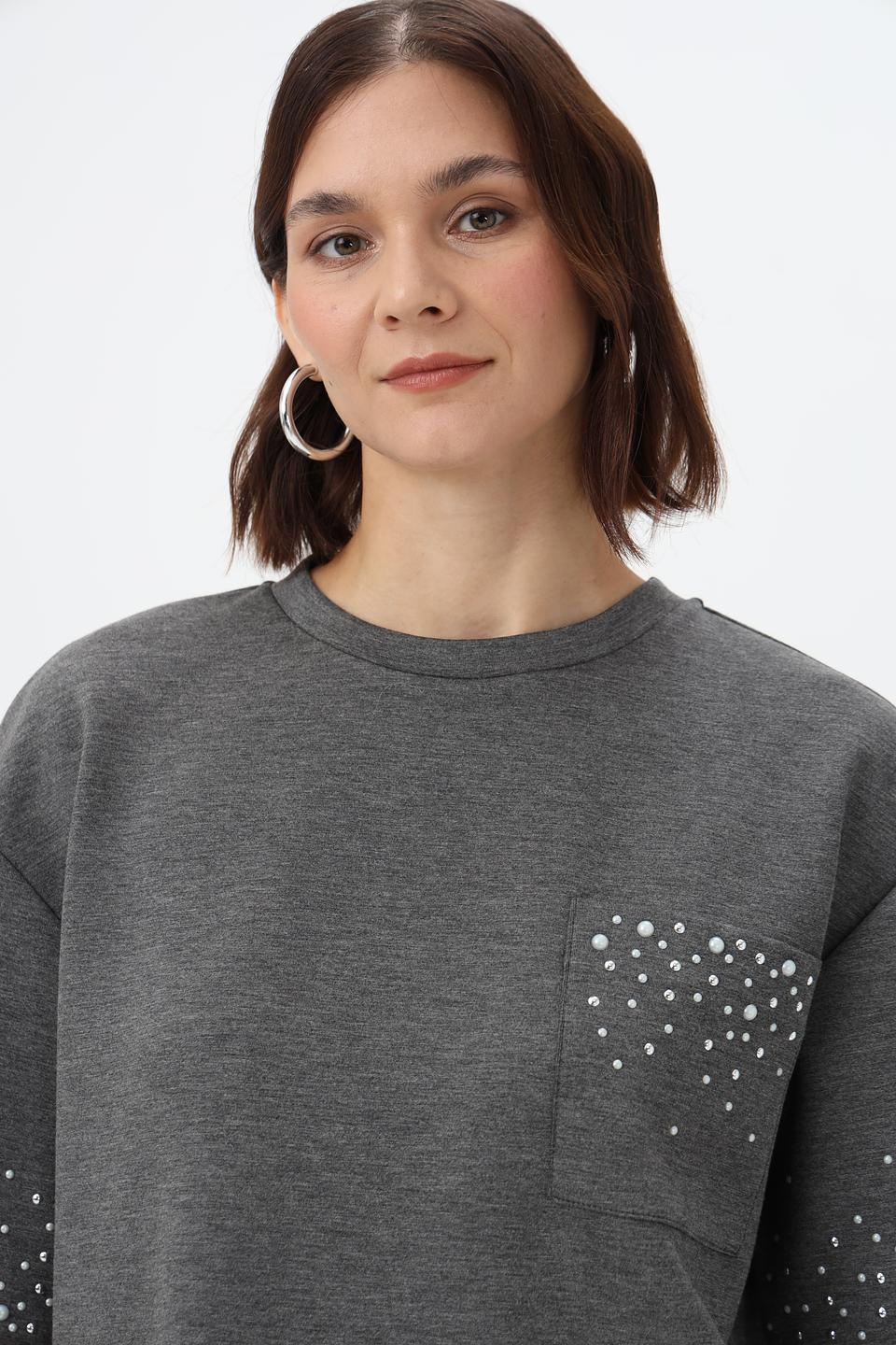 Пуловер Rich and Royal с жемчугом