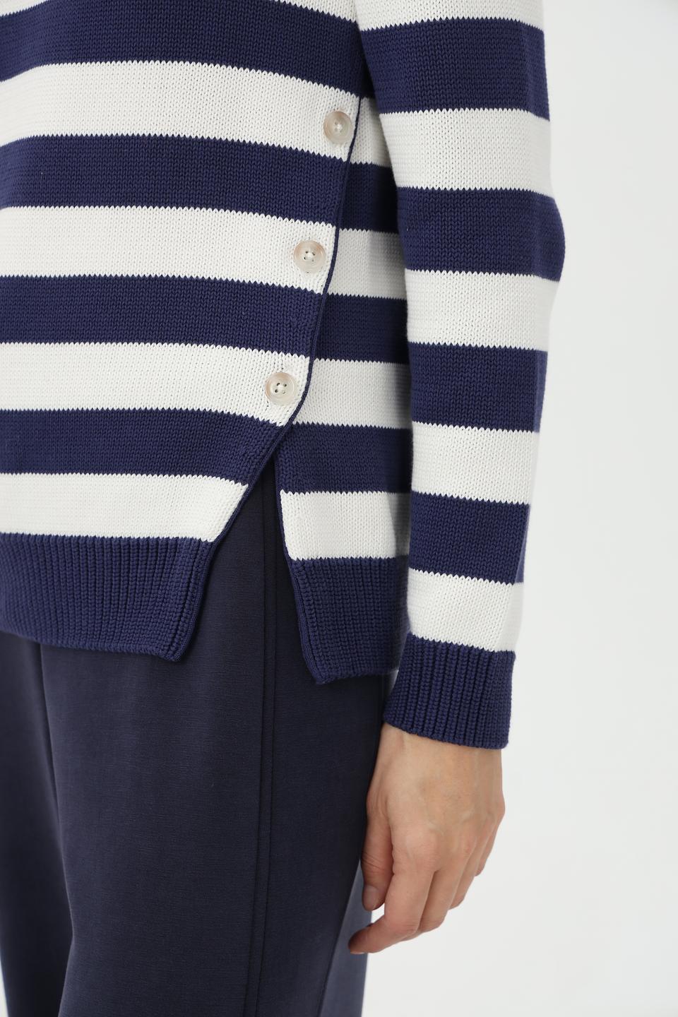 Пуловер Oui в полоску