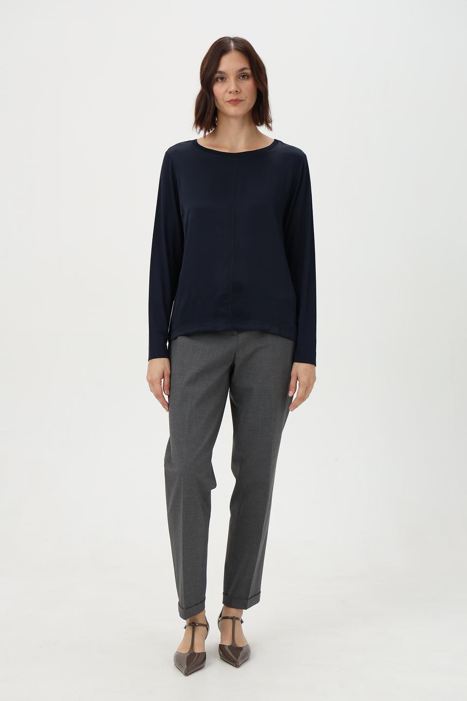 Лонгслив Bianca тёмно-синий