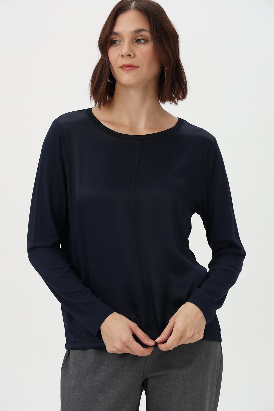 Лонгслив Bianca тёмно-синий