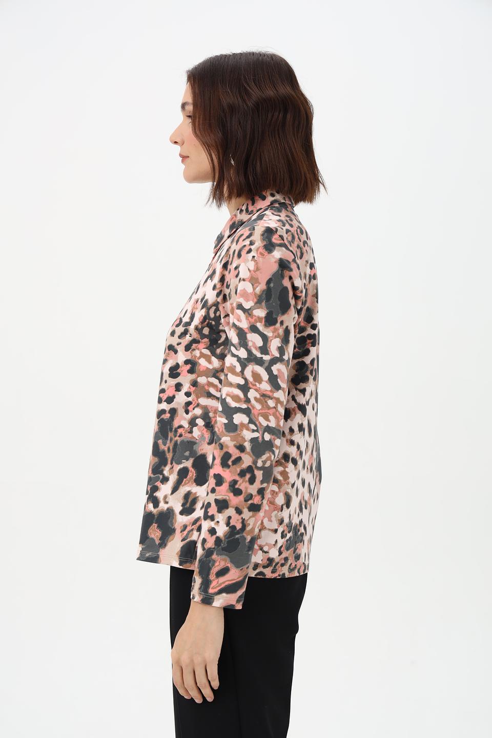 Блузка Lebek с леопардовым принтом