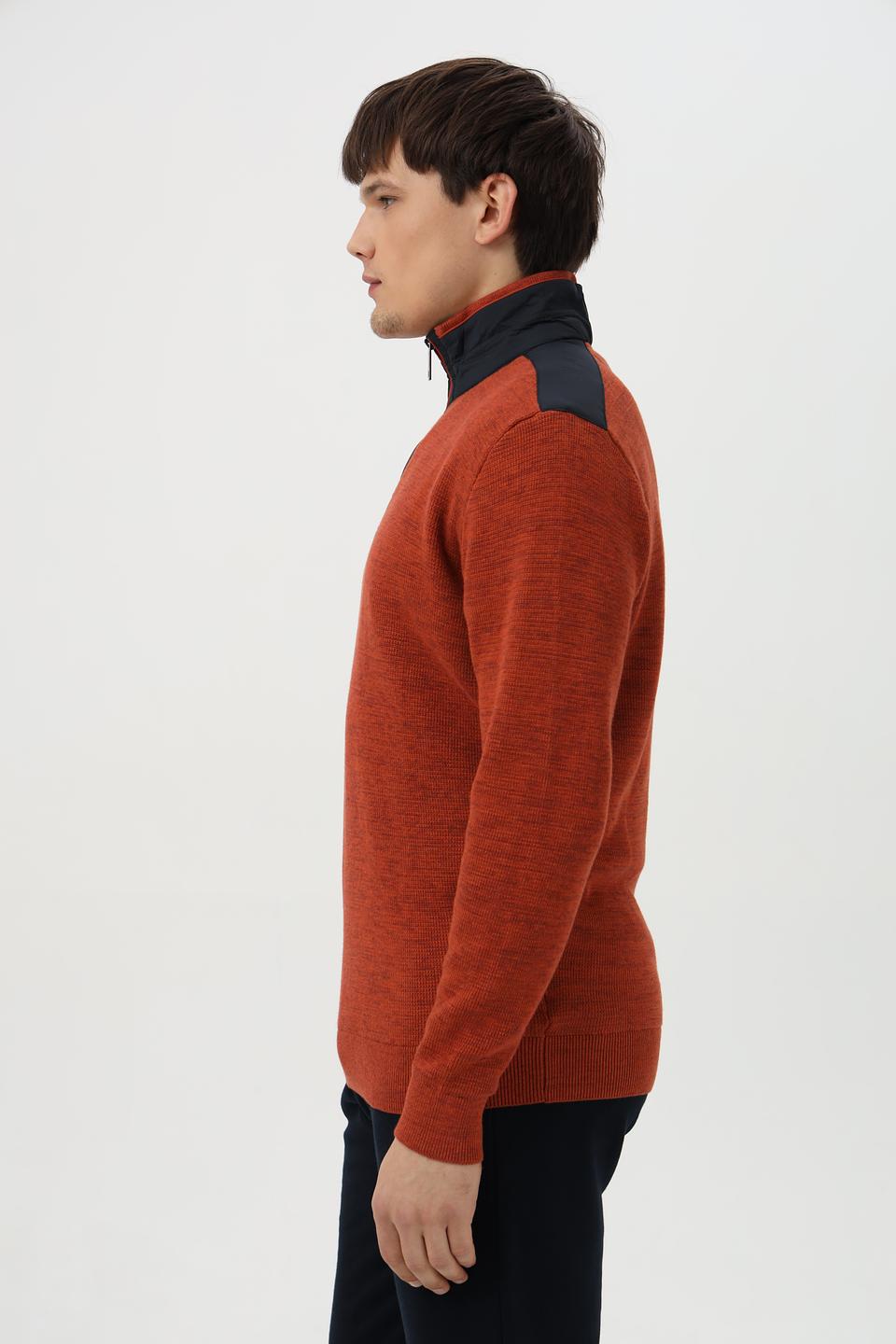 Джемпер Casa Moda с молнией терракотовый