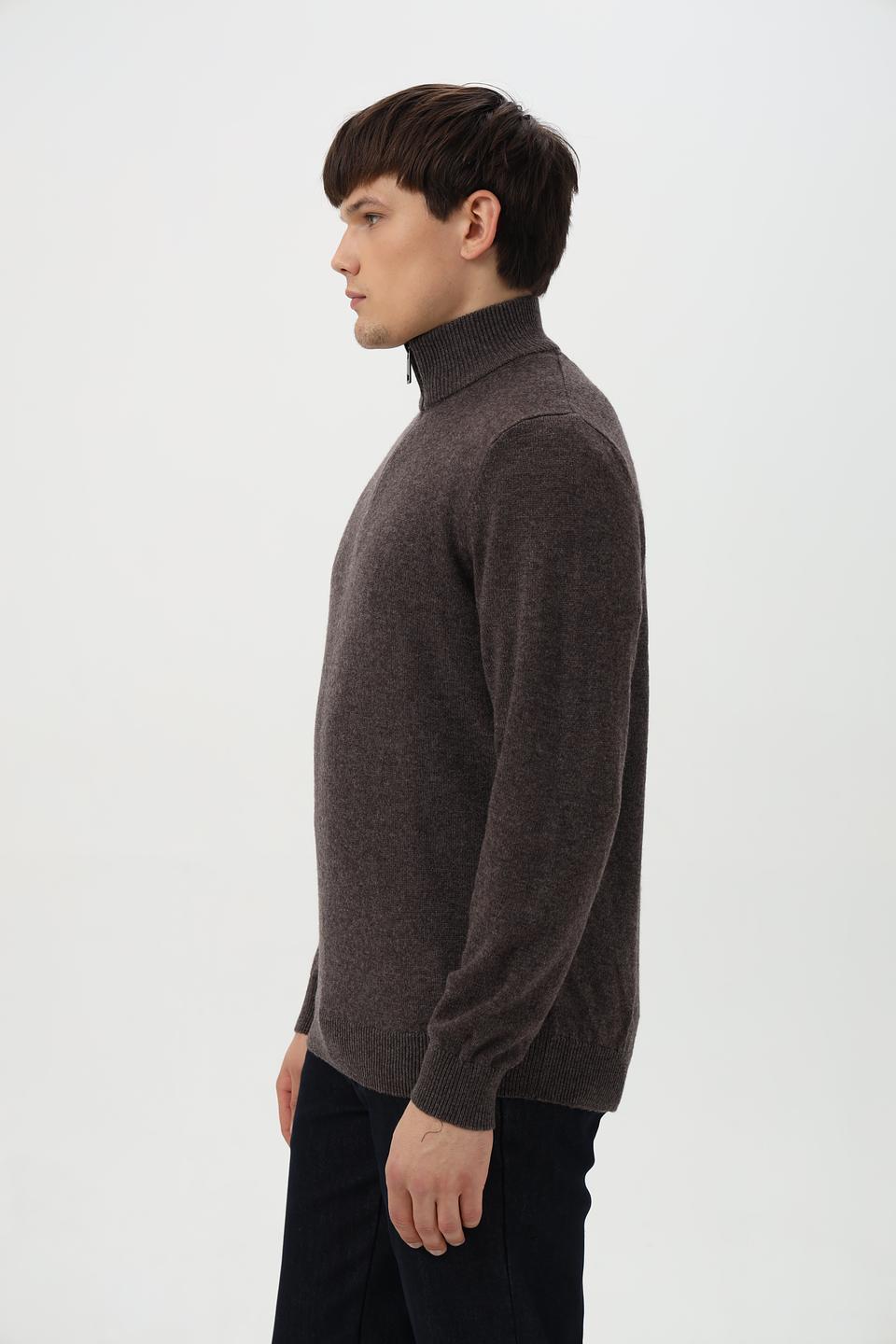 Джемпер Casa Moda с молнией коричневый