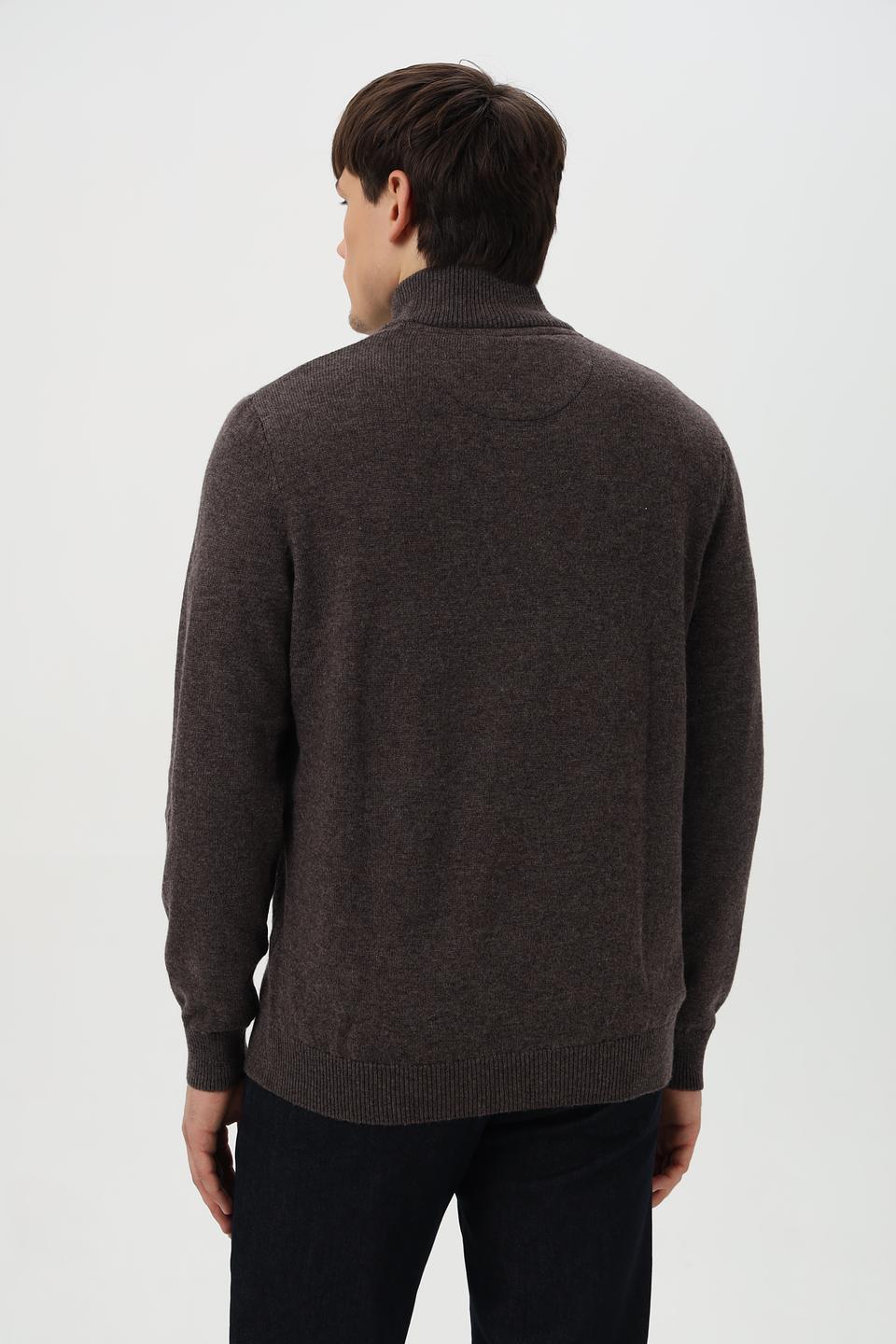 Джемпер Casa Moda с молнией коричневый