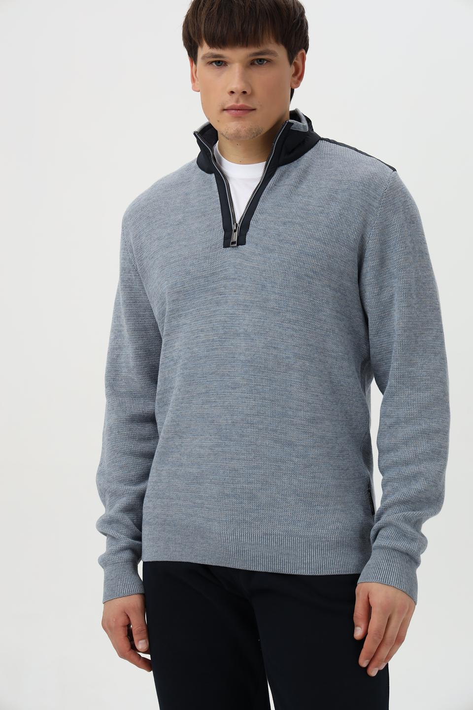 Джемпер Casa Moda с молнией серый