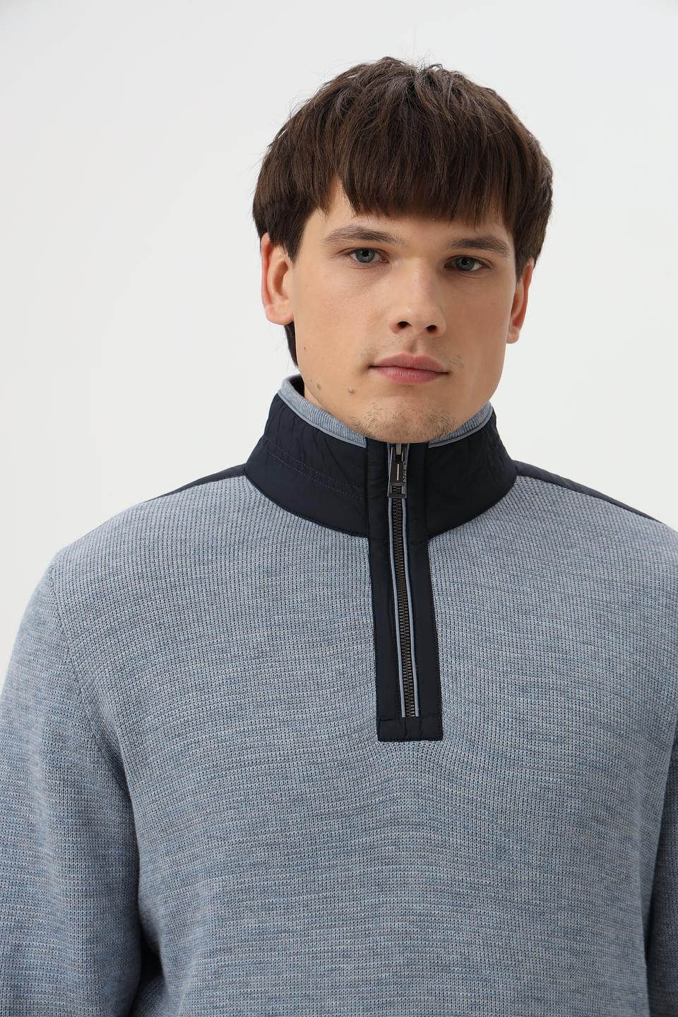 Джемпер Casa Moda с молнией серый