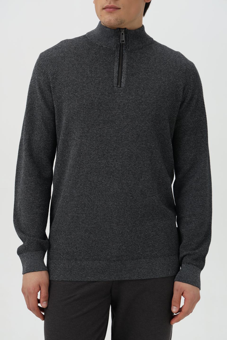 Джемпер Casa Moda с молнией серый