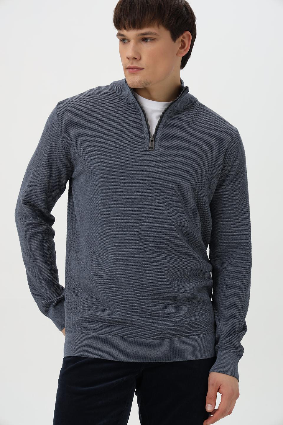 Джемпер Casa Moda с молнией серый