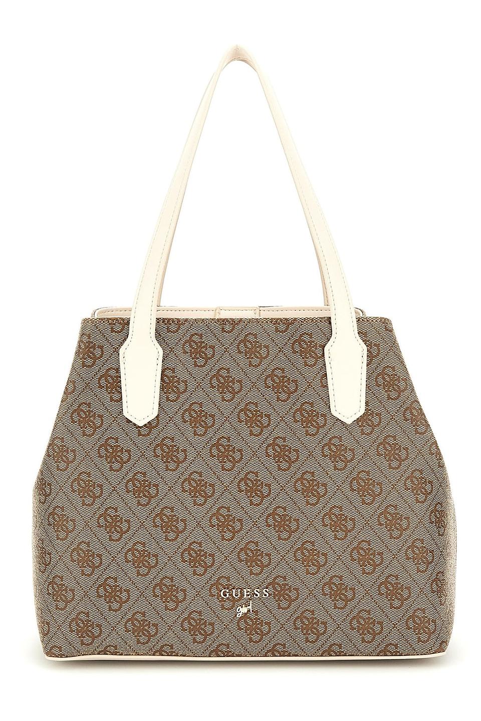 Сумка Guess дев. с логотипом бежевая