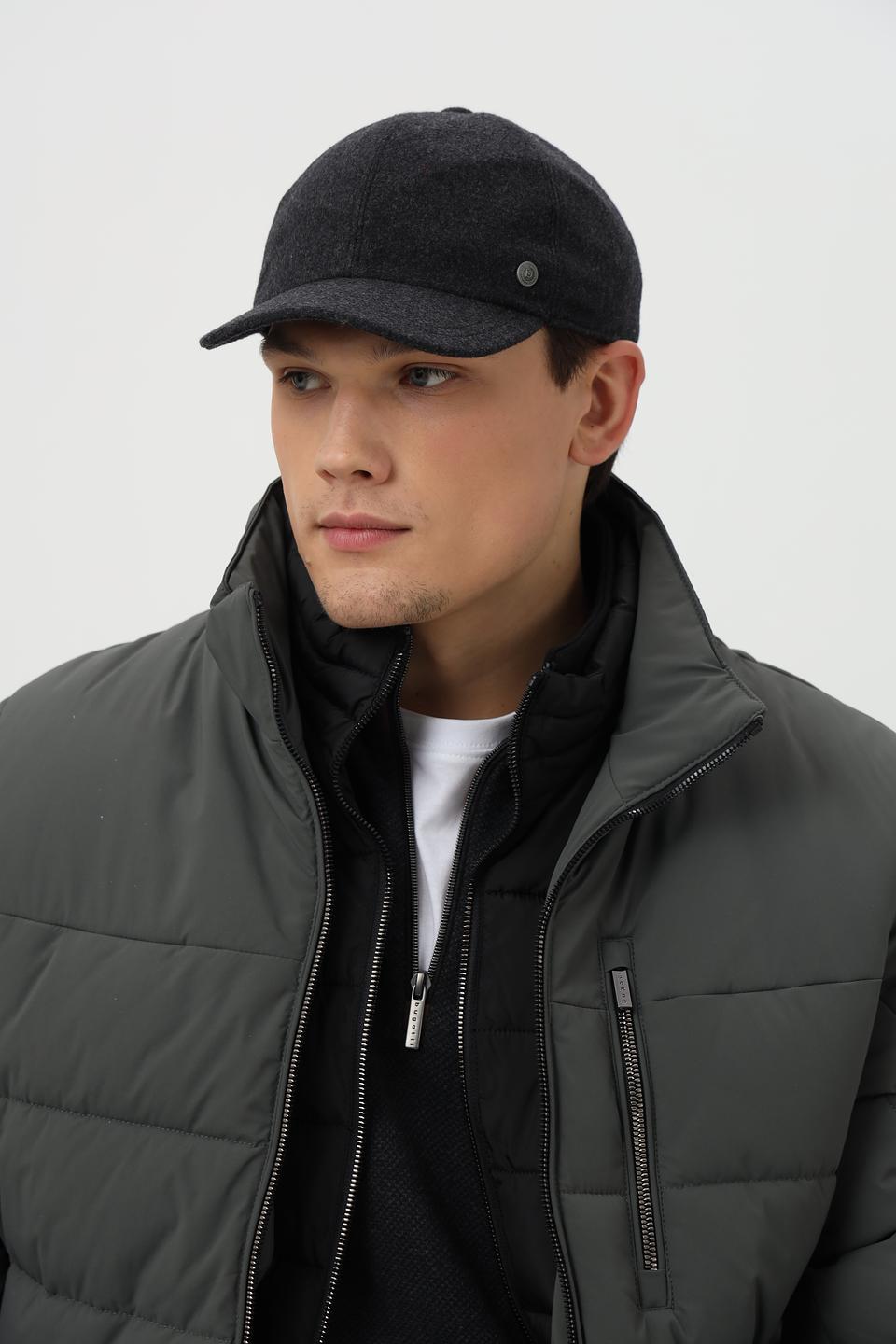 Кепка Bugatti с ушами серая