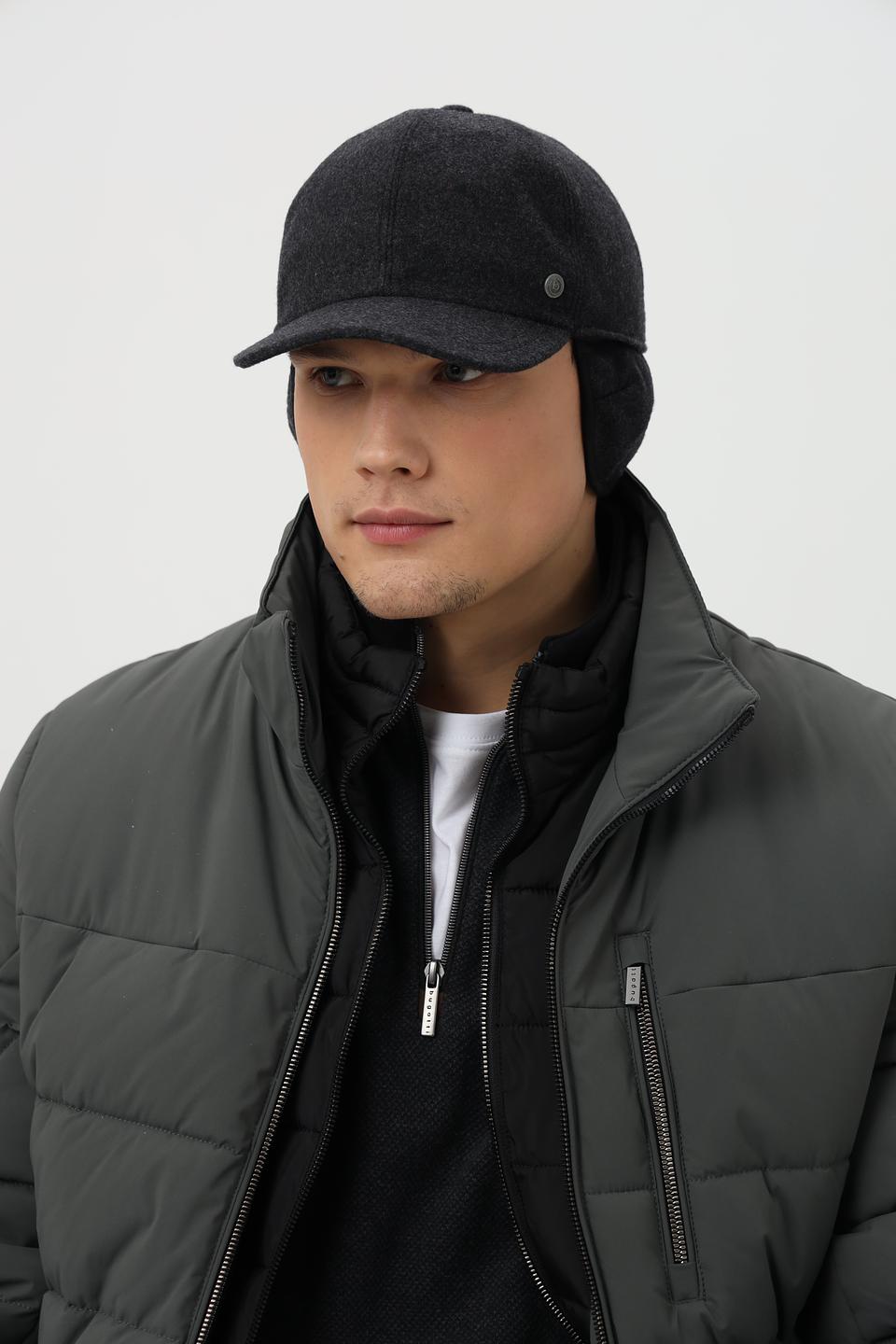 Кепка Bugatti с ушами серая