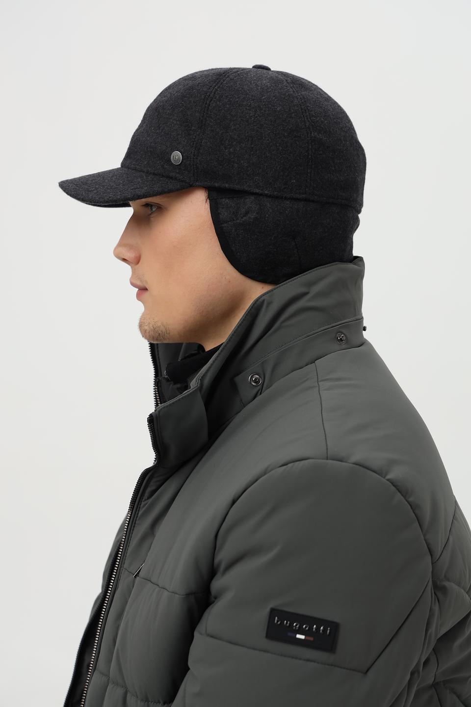 Кепка Bugatti с ушами серая