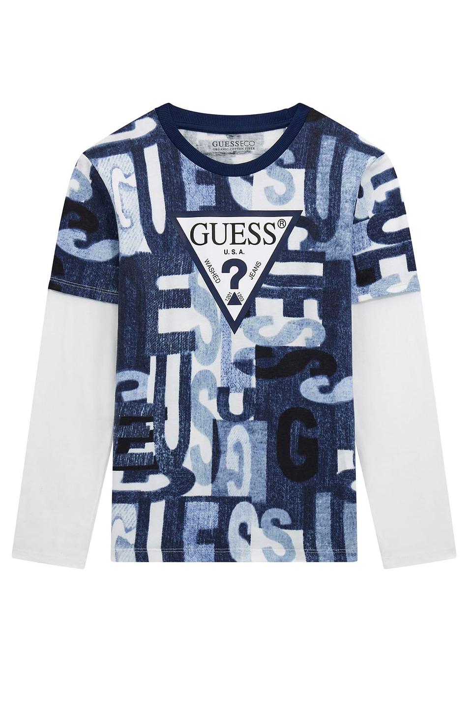 Футболка Guess с логотипом и принтом