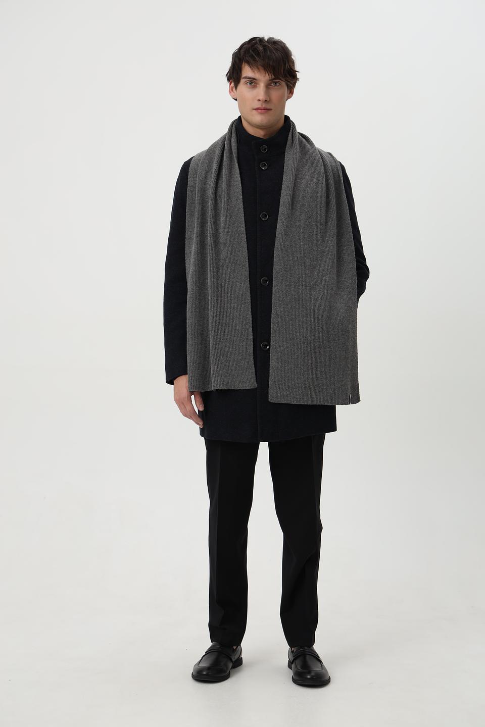 Шарф Bugatti серый рубчик