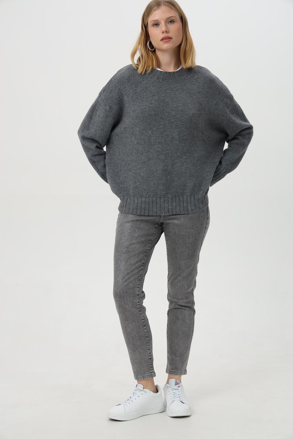 Пуловер Croche с пайетками