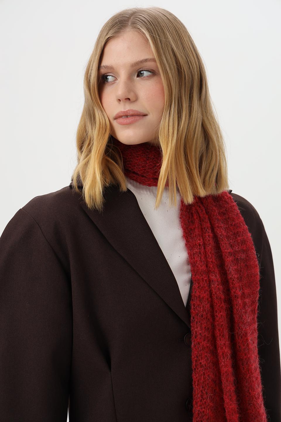 Шарф Julia Florenzi вязаный красный