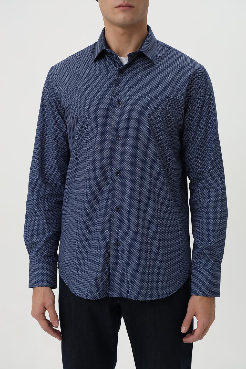 Рубашка Sea Barrier с принтом, синяя