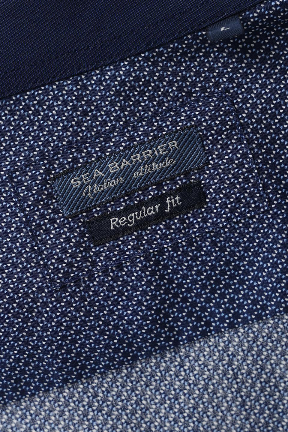 Рубашка Sea Barrier с принтом, синяя