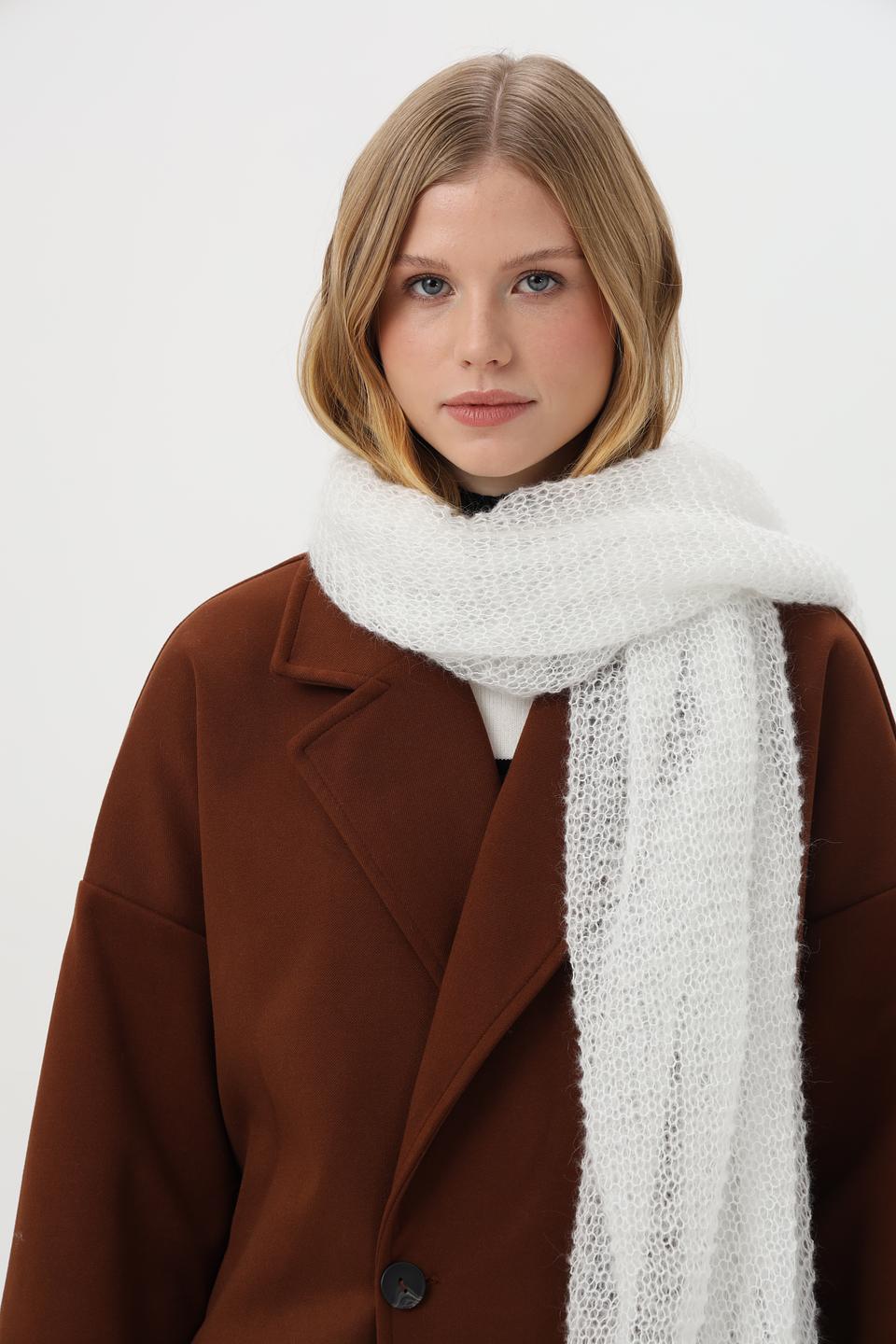 Шарф Julia Florenzi белый ажурный