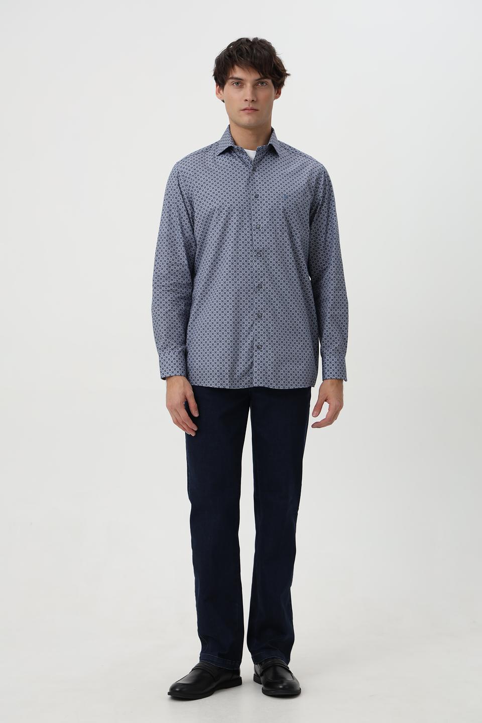 Рубашка Casa Moda с геометрическим принтом