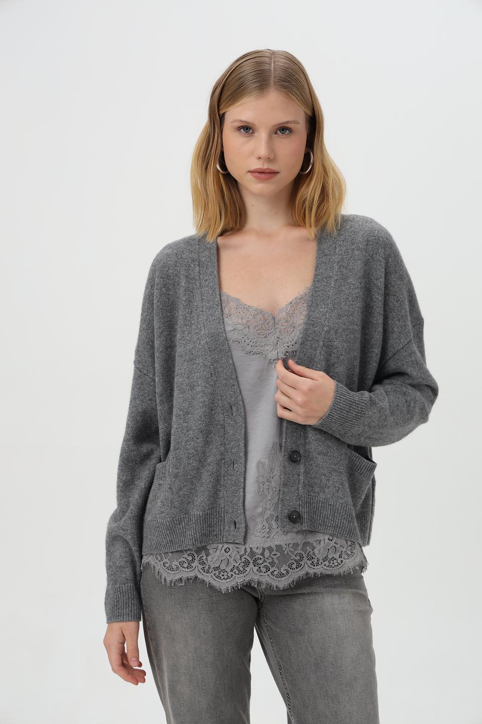 Жакет Oui женский серый