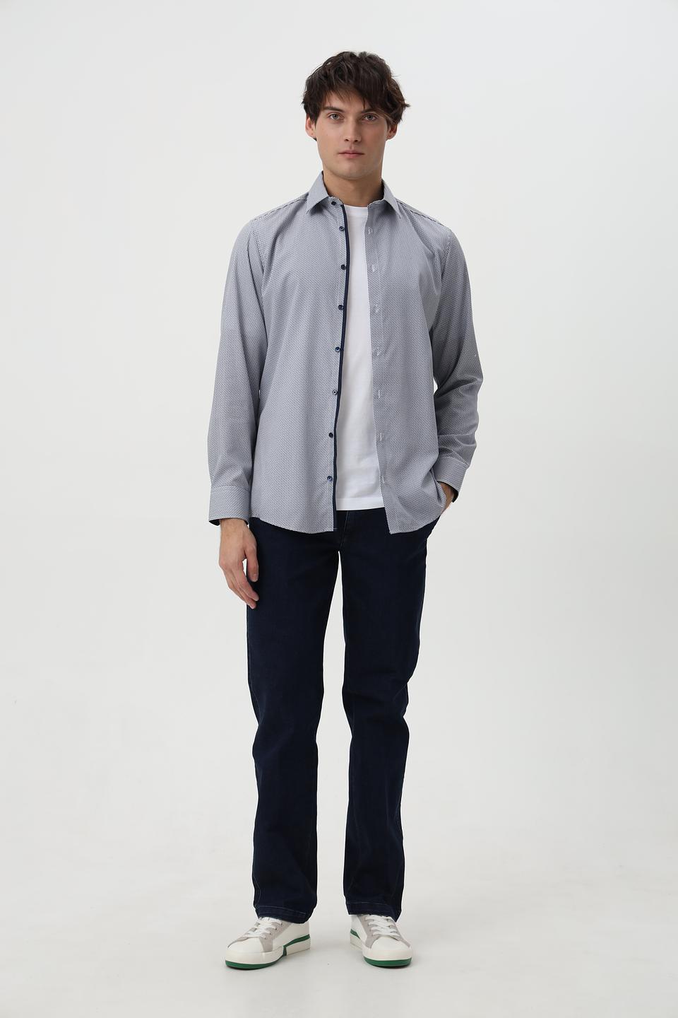 Рубашка Venti в клетку с длинным рукавом