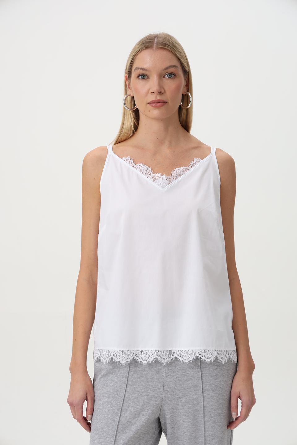 Топ на бретельках Just Valeri с кружевом