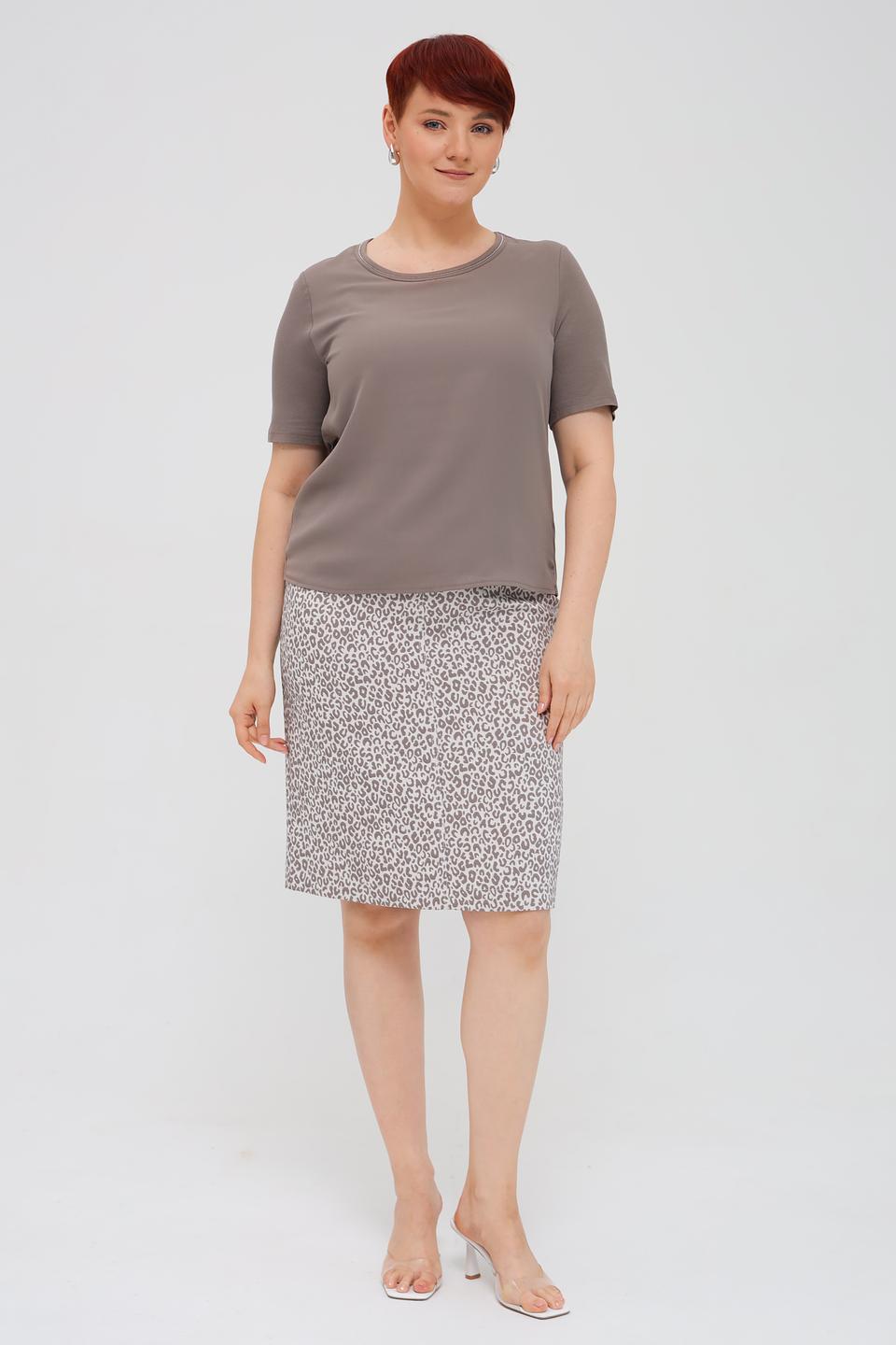 Юбка Frank Walder с леопардовым принтом