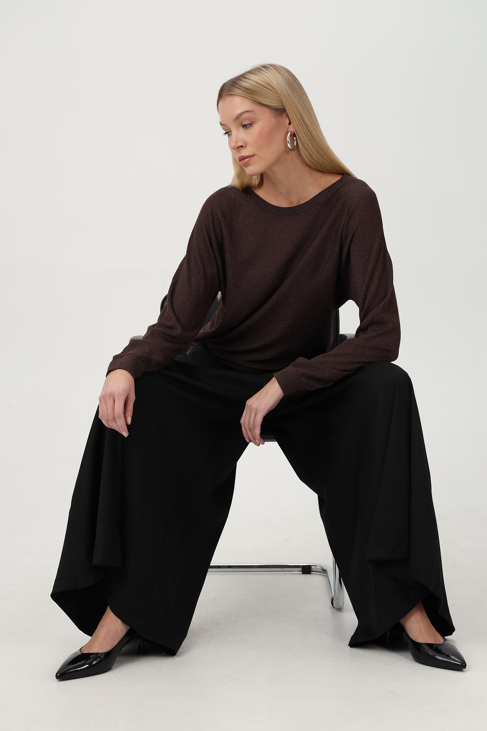 Брюки-клёш Croche чёрные