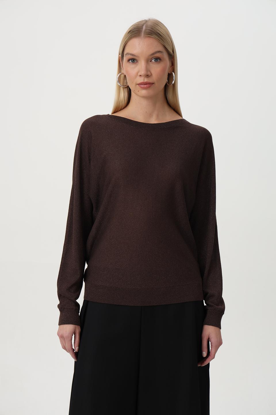 Пуловер Betty Barclay с лодочкой коричневый