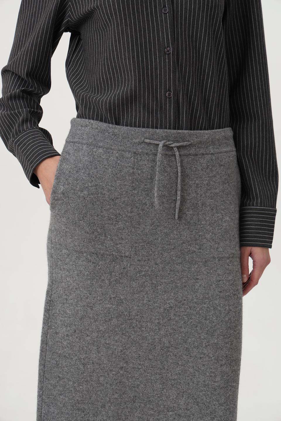 Юбка Oui шерсть серая