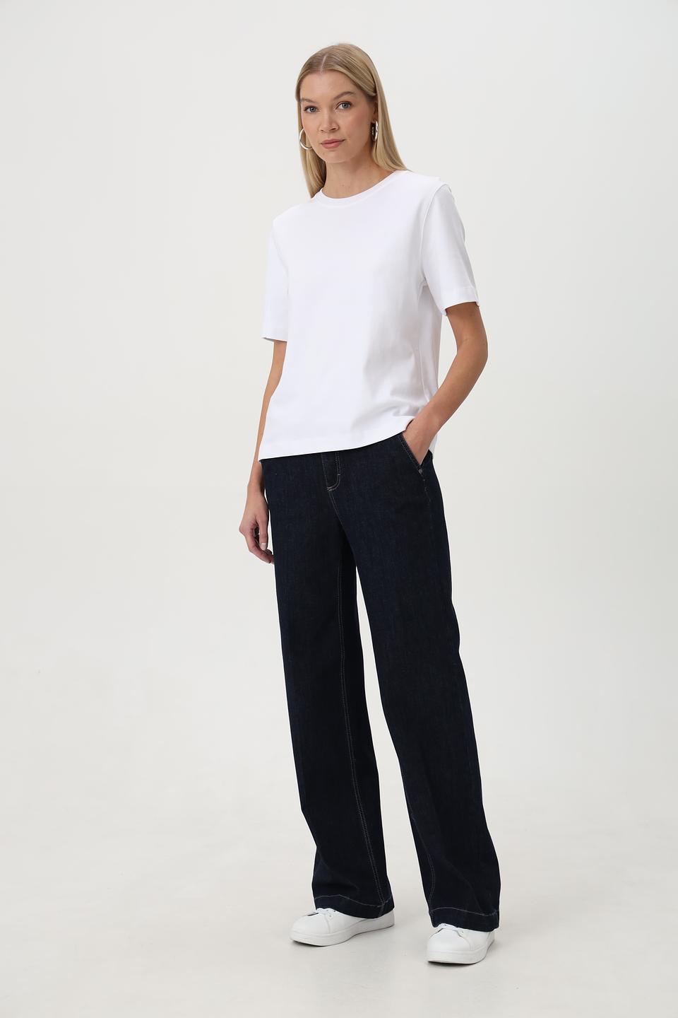 Джинсы Anna Montana с поясом темно-синие