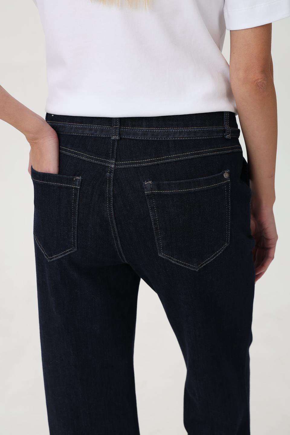 Джинсы Anna Montana с поясом темно-синие