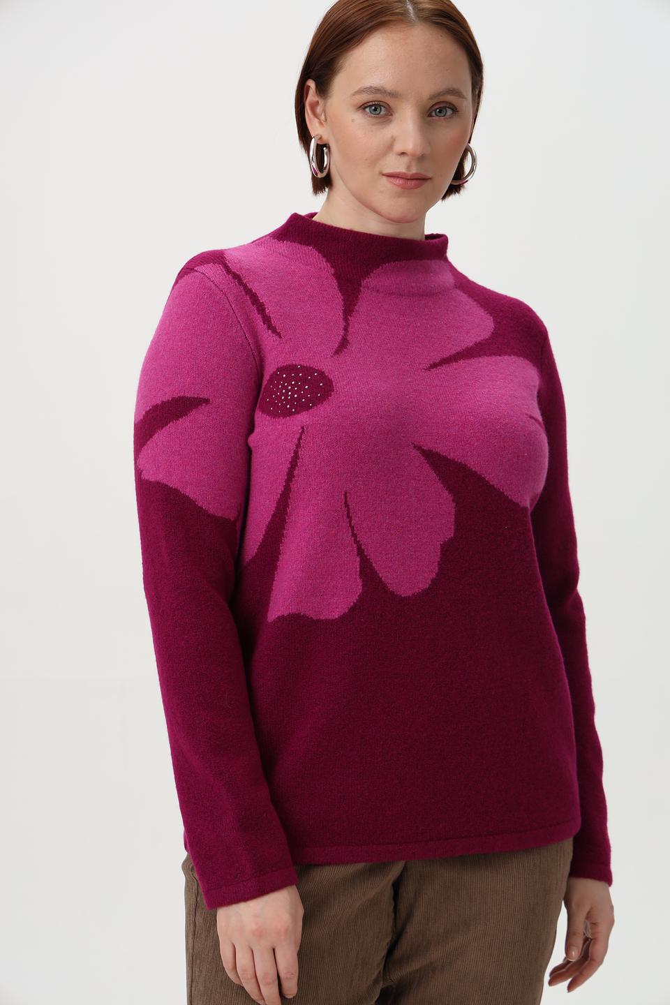 Пуловер Olsen с цветочным принтом