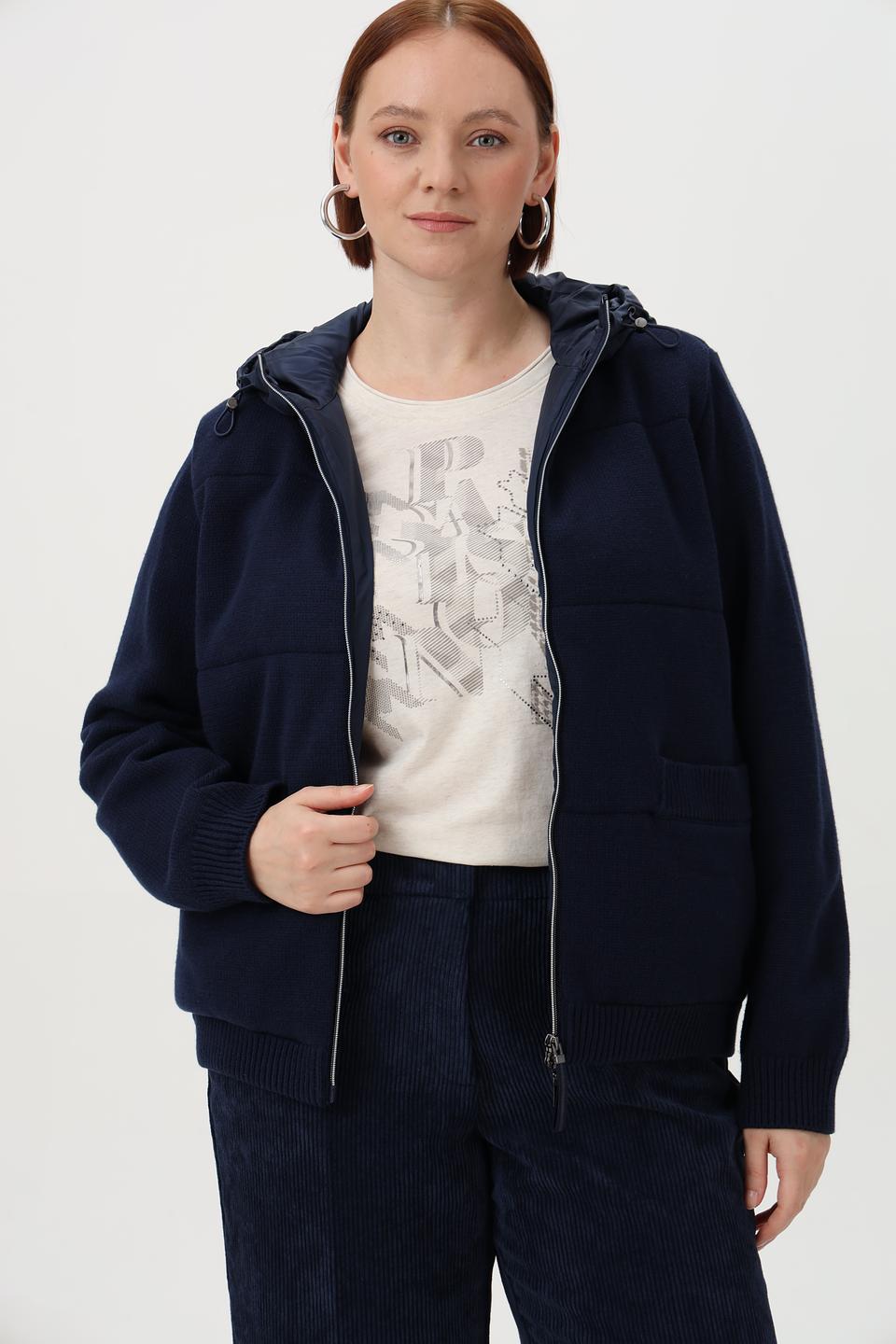 Жакет Olsen стеганый темно-синий