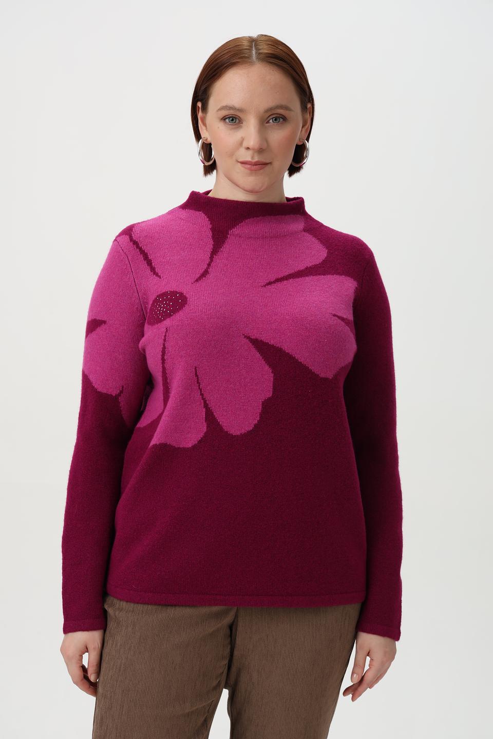 Пуловер Olsen с цветочным принтом