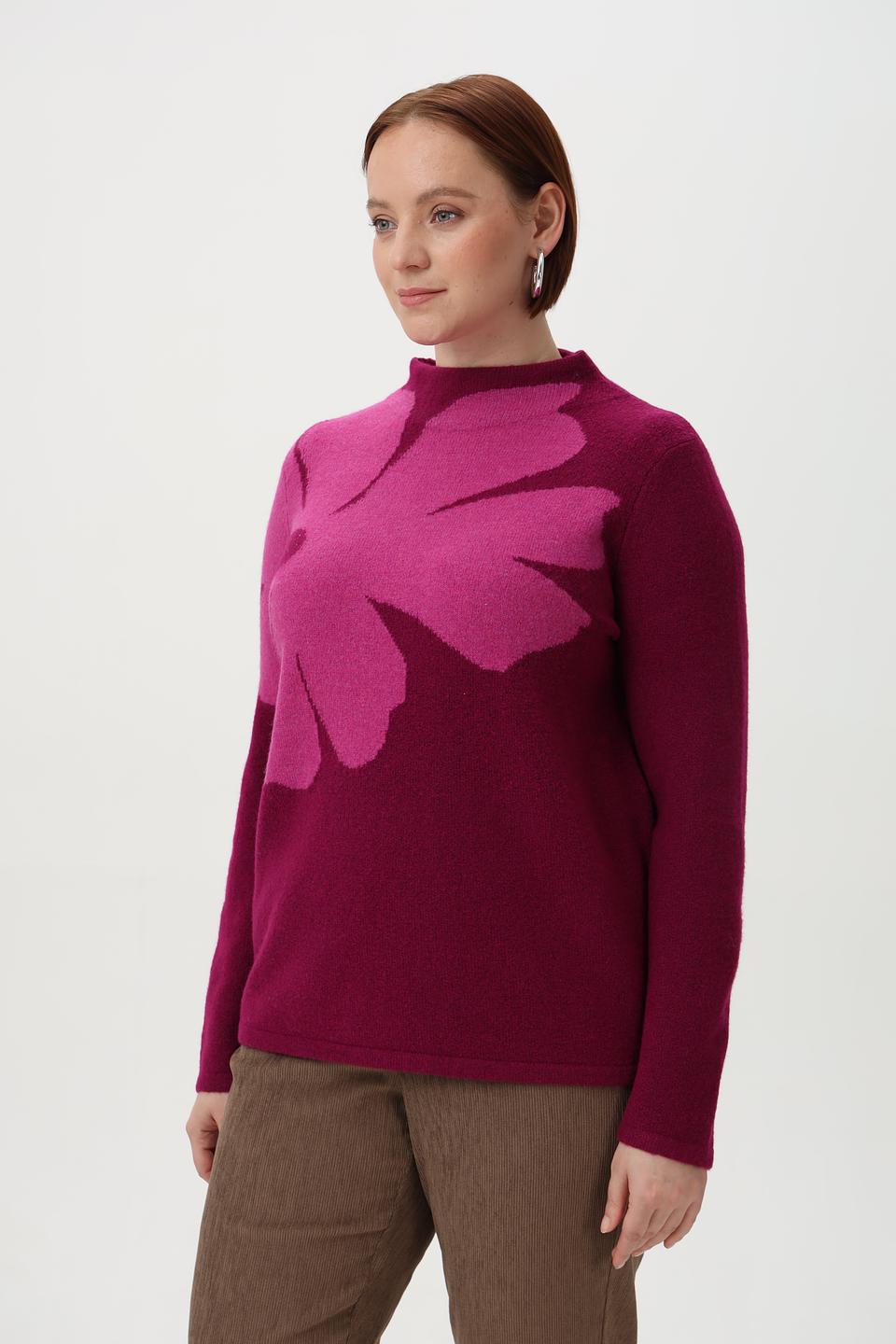 Пуловер Olsen с цветочным принтом