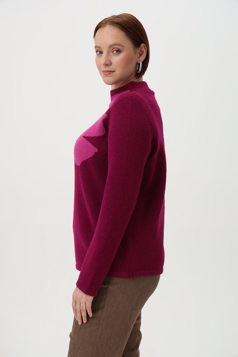 Пуловер Olsen с цветочным принтом