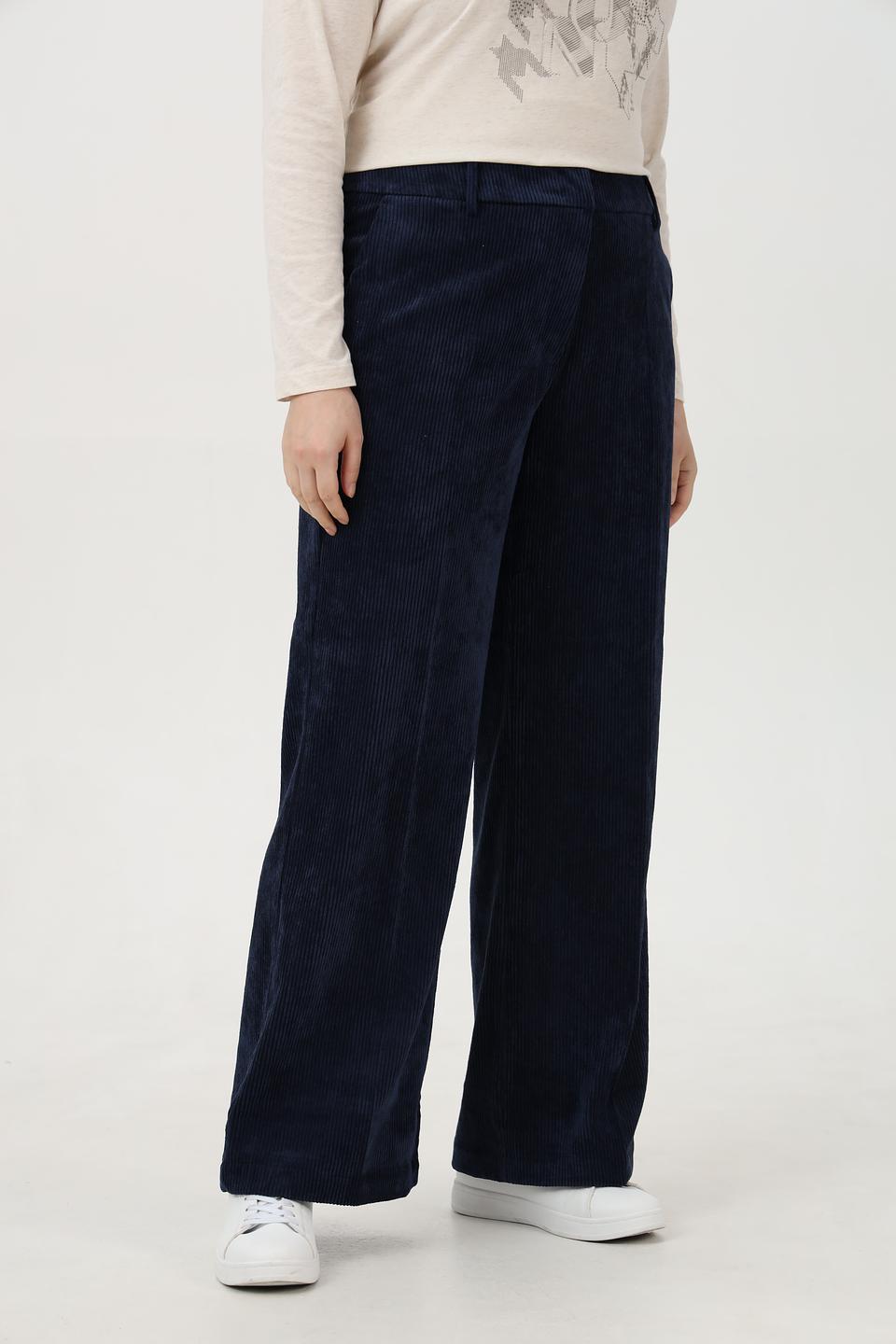 Брюки клеш Olsen вельветовые тёмно-синие