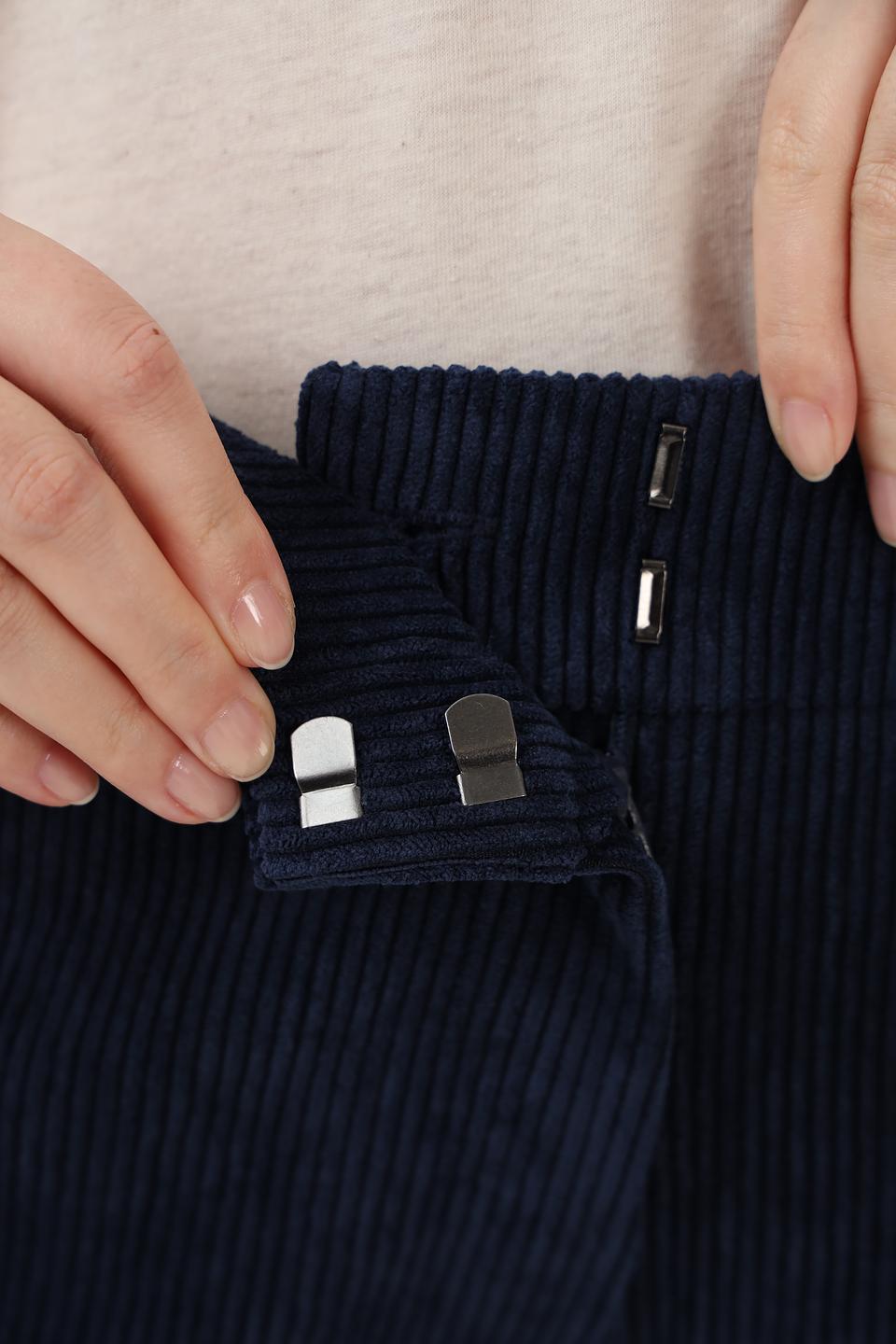 Брюки клеш Olsen вельветовые тёмно-синие