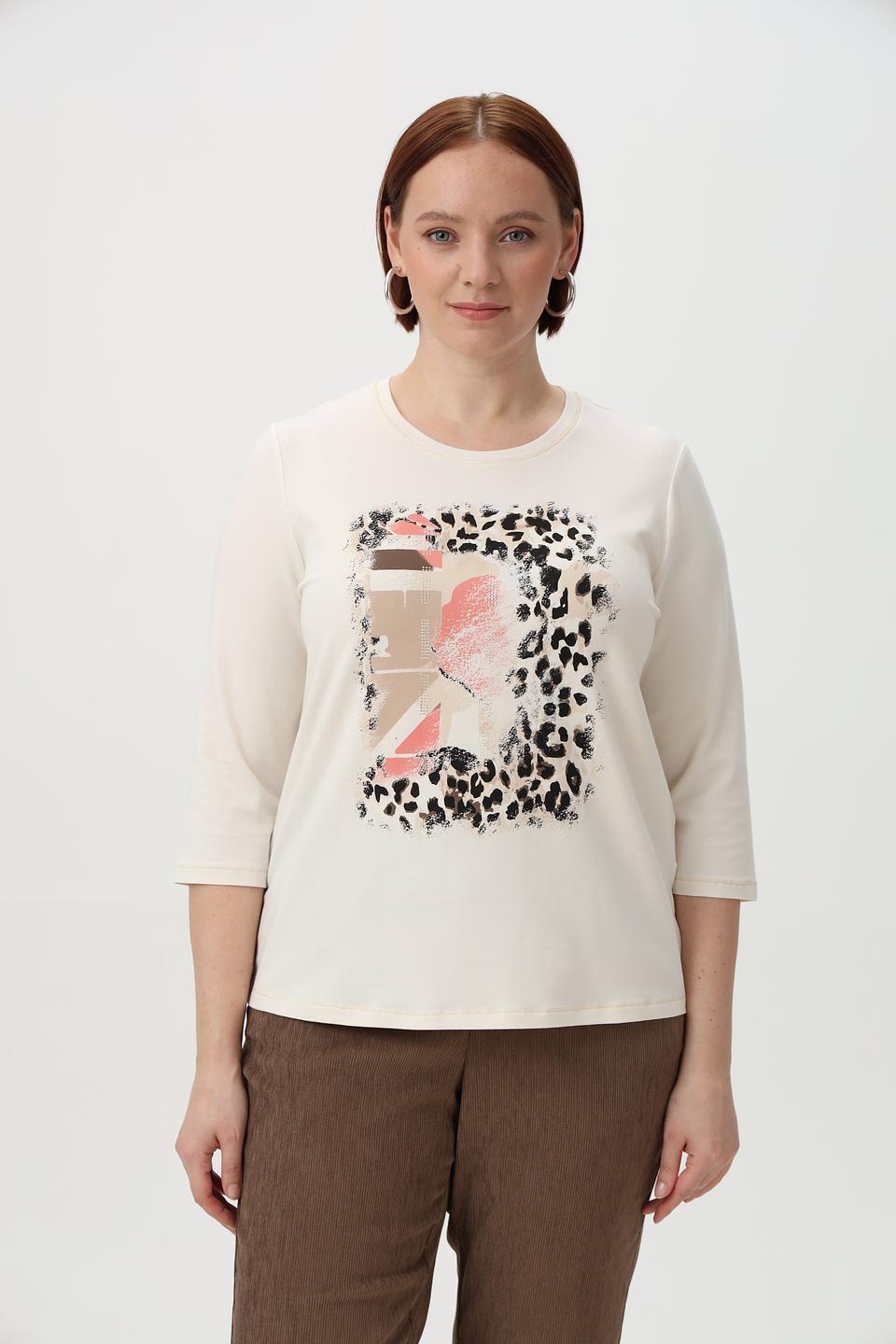 Футболка Frank Walder с леопардовым принтом