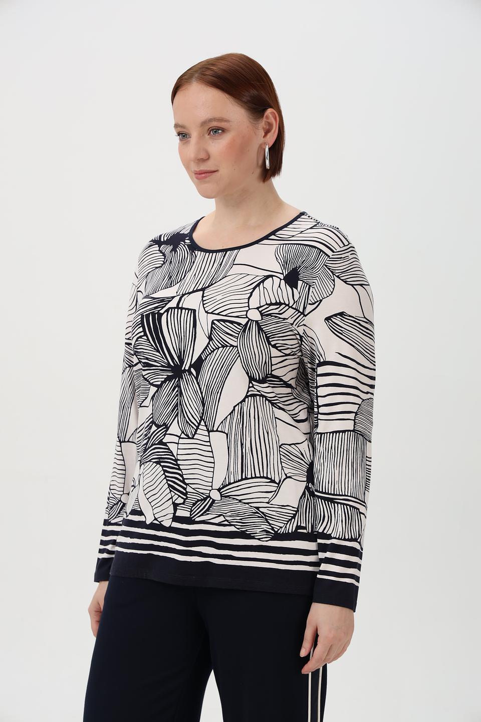 Лонгслив Lebek с принтом