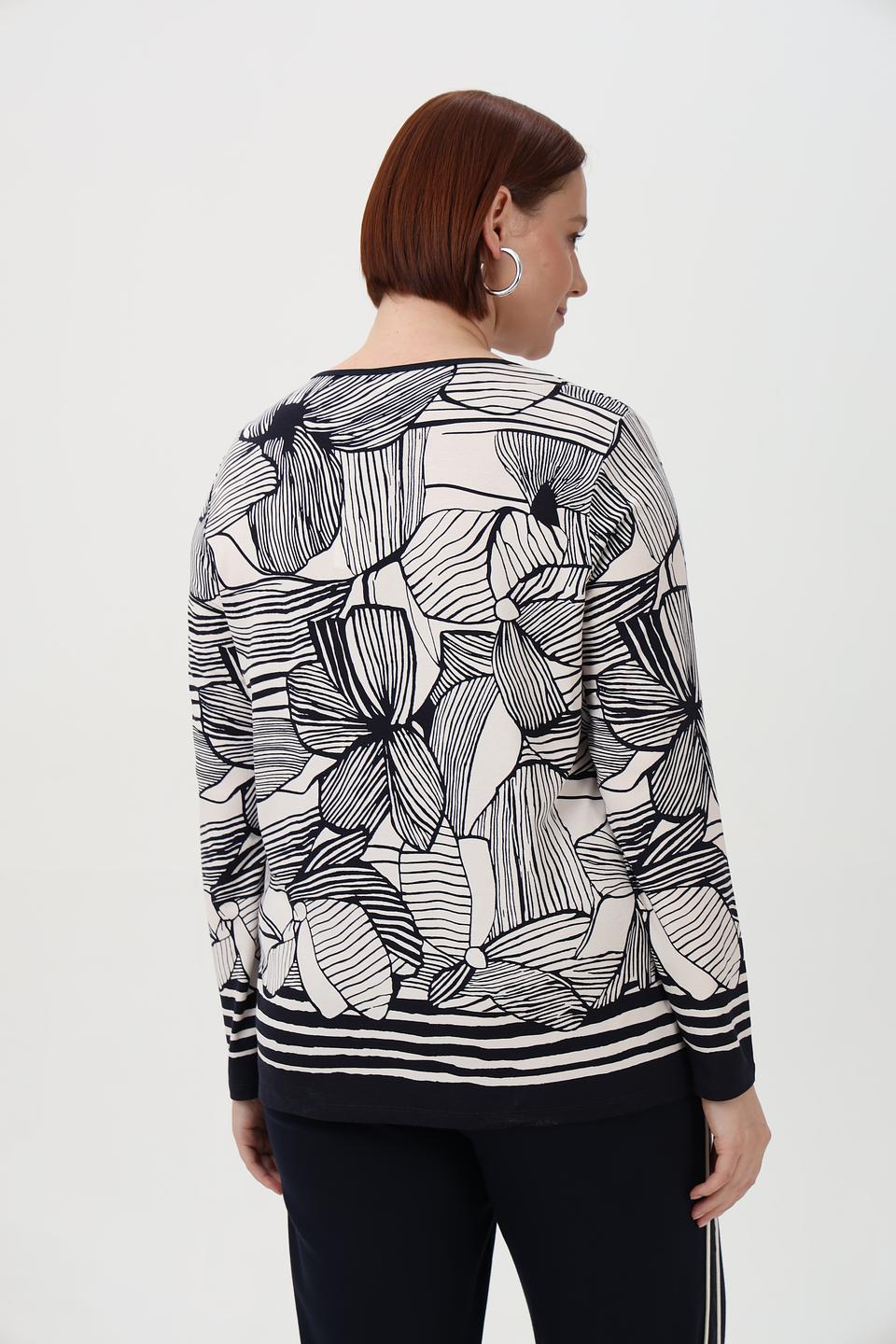 Лонгслив Lebek с принтом