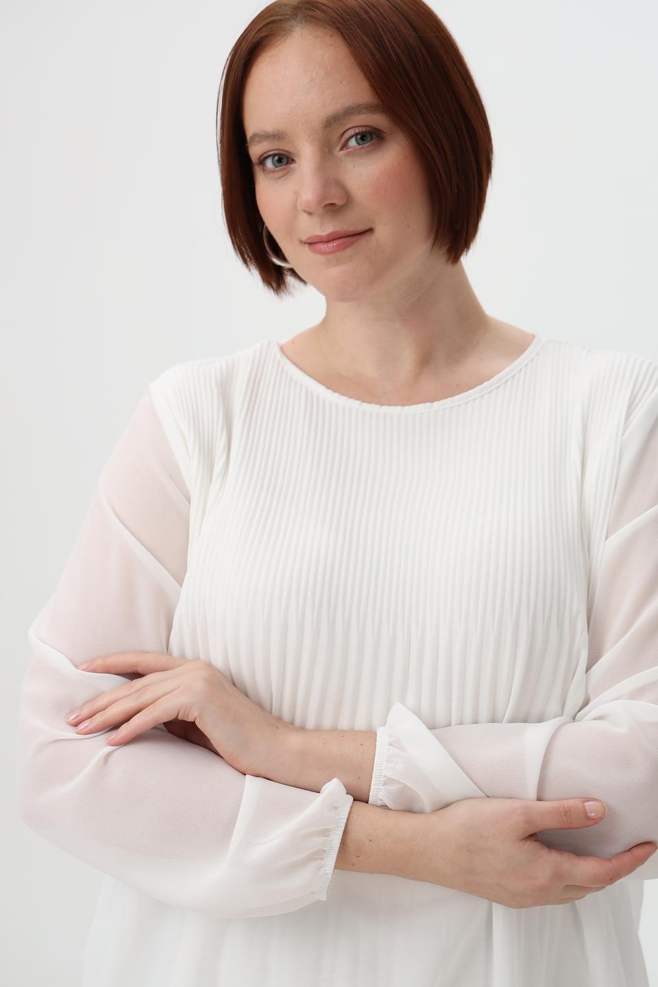 Блузка Frank Walder плиссированная белая