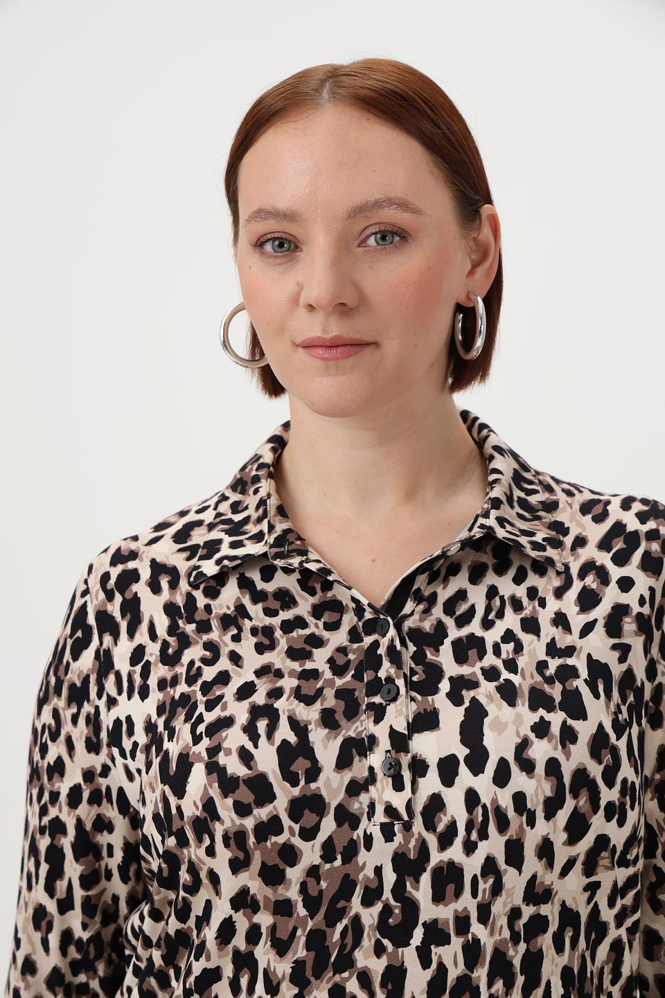 Блузка Frank Walder с леопардовым принтом
