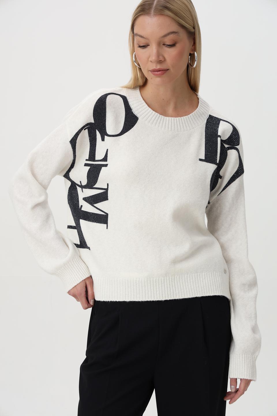 Джемпер Monari с принтом губ