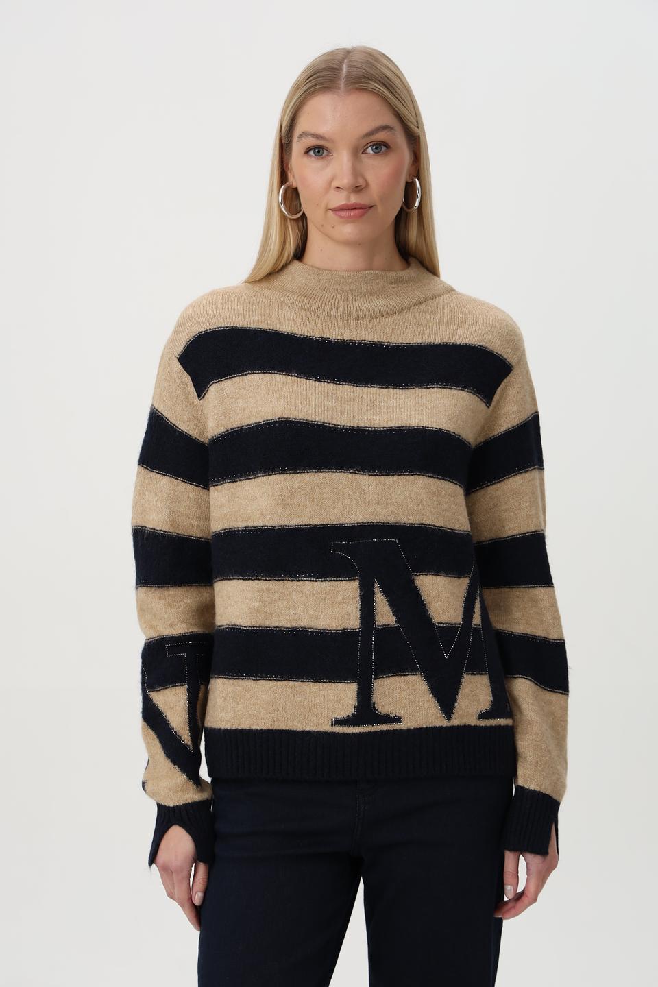 Пуловер Monari в полоску с логотипом