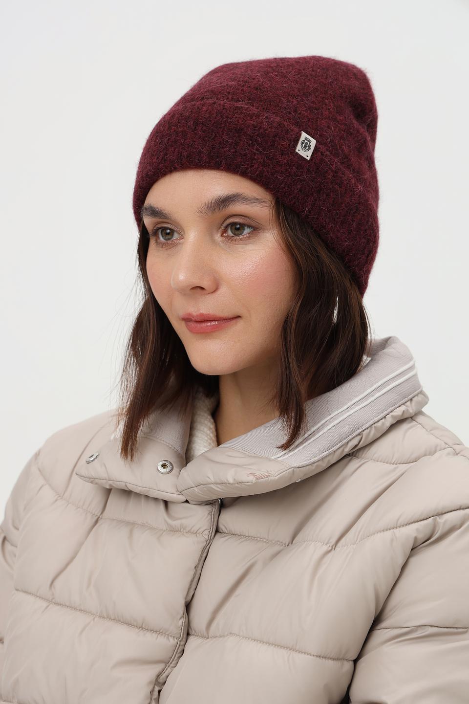 Шапка Roeckl вязаная бордовая